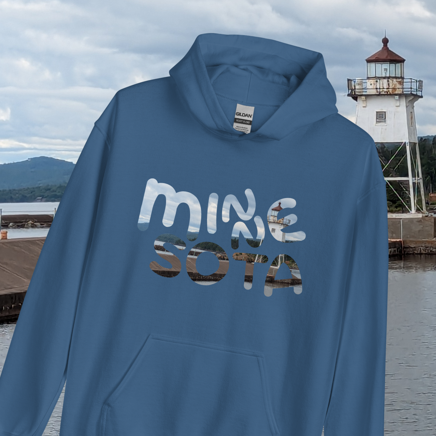 Minnesota Grand Marais Lighthouse Hoodie (Unisex)