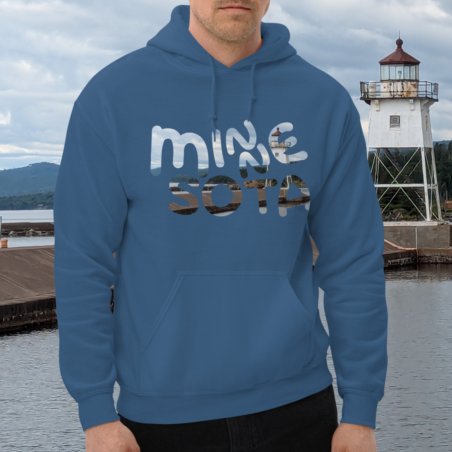 Minnesota Grand Marais Lighthouse Hoodie (Unisex)