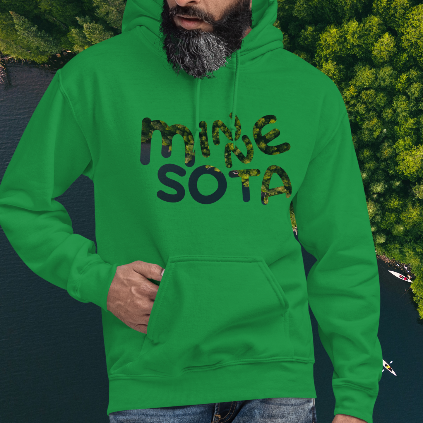 Minnesota Green Forest/Lake Hoodie (Unisex)